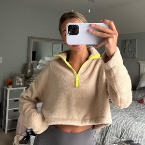 Fuzzy urban outfitters half zip